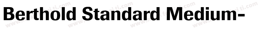 Berthold Standard Medium字体转换